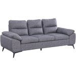 Canap� 3 places soan simili gris fonc�