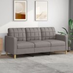 Vidaxl - canapé à 3 places taupe 180 cm tissu Vidaxl - canapé à 3 places taupe 180 cm tissu