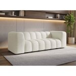 Canap� fixe 3 places en tissu bouclette �cru aelis