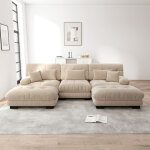 Canap� d'angle - canap� 2 places, canap� de salon avec 2 coussins lombaires, 2 coussins d�coratifs, 2 ...