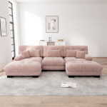 Canap� d'angle - canap� 2 places, canap� de salon avec 2 coussins lombaires, 2 coussins d�coratifs, 2 ...