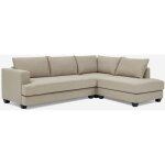 Canap� d'angle 3 places design avec m�ridienne en tissu beige avior