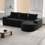 Canapé d'angle 3 places, canapé modulable en l, tissu chenille, rembourrage en mousse, canapé salon / ... Canapé d'angle 3 places, canapé modulable en l, tissu chenille, rembourrage en mousse, canapé salon / ...