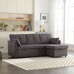 Canapé d'angle 3 places multifonctionnel avec coffre de rangement, canapé - lit convertible moderne, ... Canapé d'angle 3 places multifonctionnel avec coffre de rangement, canapé - lit convertible moderne, ...