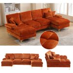 Hauss spole - canap d'angle 47413688cm, avec double chaise longue + 4 coussins, canap de salon, tissu ...