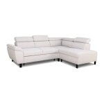 Canap d'angle convertible - 4 personnes - stan - tissu beige - 3 ttieres - rversible - 243 x 92 x ...