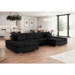 Canapé d'angle convertible alon u noir Canapé d'angle convertible alon u noir