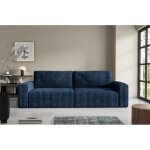 Tendencio - canap d'angle convertible brigia 3p avec accoudoir bleu
