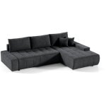 Petits - meubles - canap d'angle convertible droit 4 places avec coffre jonas gris anthracite