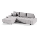 Petits - meubles - canapé d'angle convertible gauche 4 places avec coffre jonas gris clair Petits - meubles - canapé d'angle convertible gauche 4 places avec coffre jonas gris clair