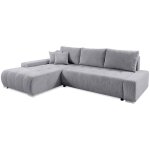 Petits - meubles - canapé d'angle convertible gauche 4 places coffre jonas velours côtelé gris clair Petits - meubles - canapé d'angle convertible gauche 4 places coffre jonas velours côtelé gris clair