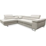 Petits - meubles - canap d'angle convertible gauche 4 places coffre martin velours ctel blanc cass ...