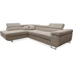 Petits - meubles - canap d'angle convertible gauche 4 places coffre martin velours ctel taupe