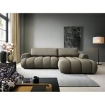 Canap d'angle convertible pasao gris angle droit