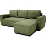 Sans marque - canapé d'angle convertible réversible 3 / 4 places - pharell - tissu velours côtelé kaki ... Sans marque - canapé d'angle convertible réversible 3 / 4 places - pharell - tissu velours côtelé kaki ...