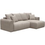 Canap� d'angle convertible r�versible 3 places velours c�tel� avec coffre de rangement - almo velours ...