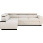 Canap� d'angle convertible r�versible - 4 / 5 places - kelio - tissu beige - 3 t�tieres - 245 x 184 x ...