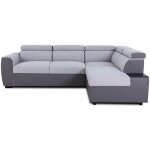 Canapé d'angle convertible réversible - 4 / 5 places - kelio - tissu bi - matiere pu silex / gris - 3 ... Canapé d'angle convertible réversible - 4 / 5 places - kelio - tissu bi - matiere pu silex / gris - 3 ...