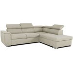 Canap� d'angle convertible r�versible avec coffre - 5 places - daytona - tissu beige - 260 x 77 / 94 ...