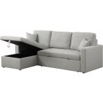 Habitat et jardin - canap� d'angle convertible / r�versible avec coffre 'alain' - 3 places - gris clair ...