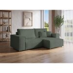 Deco in paris - canap� d'angle convertible et r�versible avec coffre en tissu