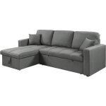 Canap� d'angle convertible / r�versible style bubble  alain  - 3 places - gris