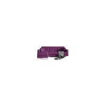 Meubler design - canapé d'angle convertible et réversible velours anska - pieds bois naturel - violet ... Meubler design - canapé d'angle convertible et réversible velours anska - pieds bois naturel - violet ...