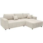 Canap� d'angle convertible style bubble tissu chenille  george  4 places - beige