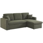 Canap� d'angle convertible en tissu bouclettes - ida - 3 places. fauteuil d'angle r�versible coffre rangement ...