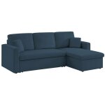 Canapé d'angle convertible en velours côtelé - ida - 3 places. fauteuil d'angle réversible coffre rangement ... Canapé d'angle convertible en velours côtelé - ida - 3 places. fauteuil d'angle réversible coffre rangement ...