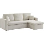 Sweeek - canapé d'angle convertible en velours côtelé - ida - 3 places. fauteuil d'angle réversible coffre ... Sweeek - canapé d'angle convertible en velours côtelé - ida - 3 places. fauteuil d'angle réversible coffre ...