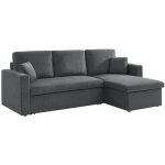 Sweeek - canapé d'angle convertible en velours côtelé - ida - 3 places. fauteuil d'angle réversible coffre ... Sweeek - canapé d'angle convertible en velours côtelé - ida - 3 places. fauteuil d'angle réversible coffre ...
