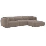 Canap� d'angle droit en tissu chenille taupe camilio de maison c�phy
