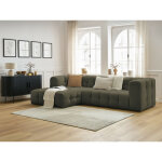 Bobochic - canap� d'angle fixe cloud angle gauche vert