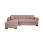 Paris prix - canap d'angle gauche convertible 'harlan' 262cm vieux rose