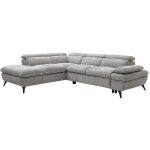 Vente - unique - canapé d'angle gauche convertible en tissu texturé gris surdeli Vente - unique - canapé d'angle gauche convertible en tissu texturé gris surdeli