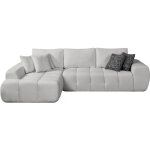 Canap� d'angle gauche en tissu style bubble  sidonie  - 4 places - gris