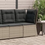 Vidaxl - canapé d'angle de jardin avec coussins gris résine tressée Vidaxl - canapé d'angle de jardin avec coussins gris résine tressée