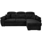 Usinestreet - canap d'angle komo reversible et convertible avec coffre et ttires rglables en tissu ...