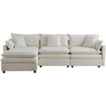 Canap� d'angle m�ridienne convertible, canap� sectionnel beige