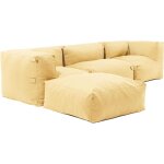 Canap� d'angle modulable 4 places jaune clair - mixi