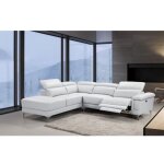 Canap� d'angle relax en cuir de vachette alessandro - blanc angle gauche (identique � la photo)