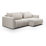 Petits - meubles - canapé d'angle réversible convertible 3 places coffre evy gris clair Petits - meubles - canapé d'angle réversible convertible 3 places coffre evy gris clair