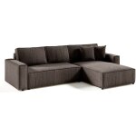 Petits - meubles - canapé d'angle réversible et convertible 4 places avec coffre isaac velours côtelé ... Petits - meubles - canapé d'angle réversible et convertible 4 places avec coffre isaac velours côtelé ...