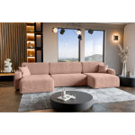 Canap� d'angle r�versible convertible avec fonction de couchage piano u coffre universel en velours c�tel� ...