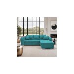 M&s - canap d'angle rversible convertible en tissu turquoise - fullspace