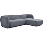 Canap� d'angle r�versible moderne larry tissu bouclette gris