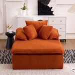 Canap� chaise longue 46 cm - design int�rieur sans structure, fauteuil de lecture confortable avec accoudoirs ...