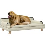 Canapé chien lit pour chien design scandinave coussin moelleux piètement bois dim. 100l x 62l x 32h cm ... Canapé chien lit pour chien design scandinave coussin moelleux piètement bois dim. 100l x 62l x 32h cm ...