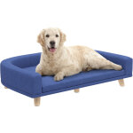 Canap� chien - pawhut - design scandinave - coussin d�houssable - pieds en bois - 98 x 67 x 25 cm - tissu ...